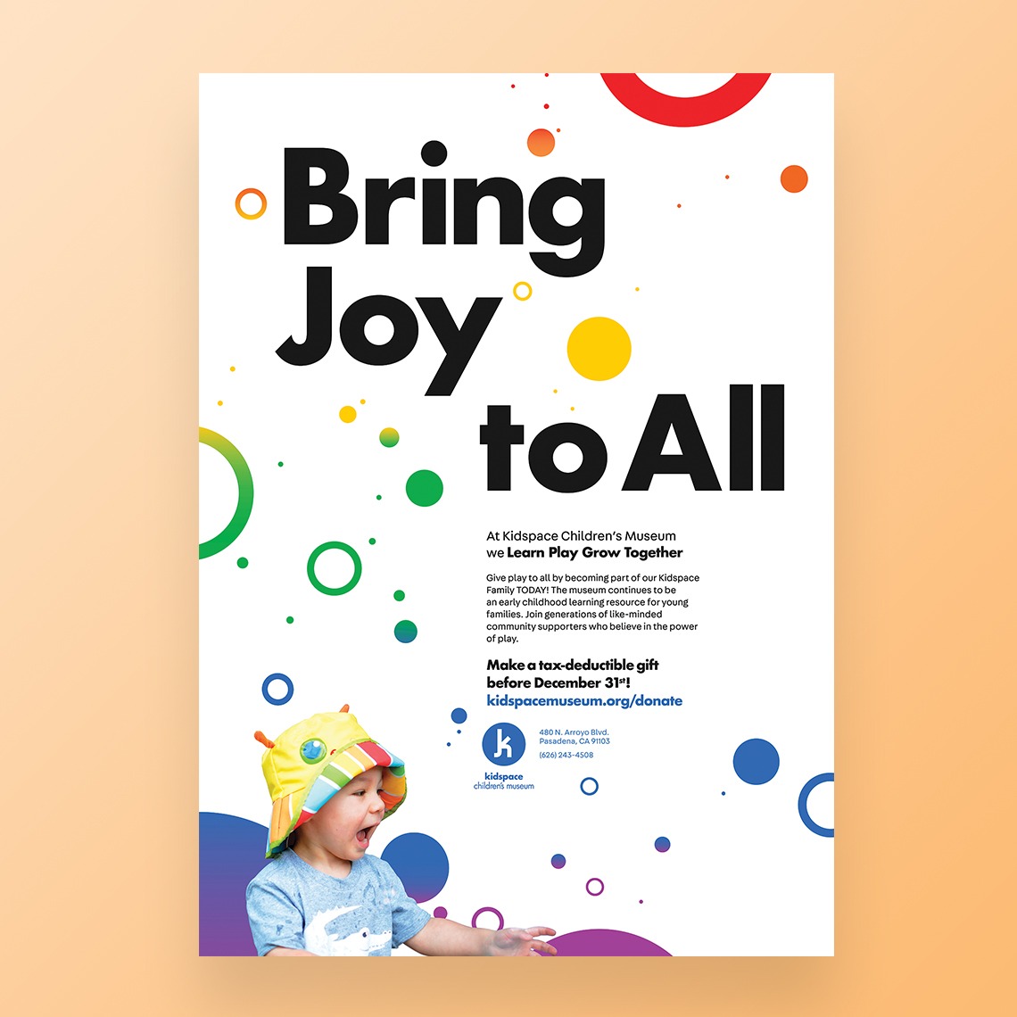 Kidspace Annual Report One Sheet designed by Kilter