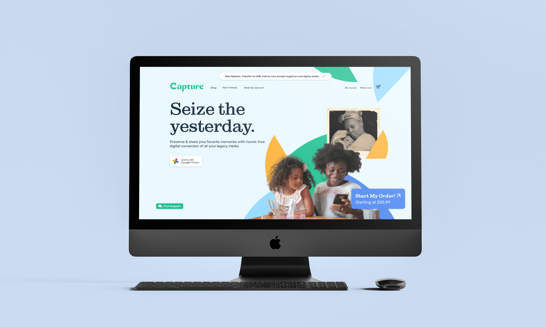 Website from Capture brand designed by Kilter