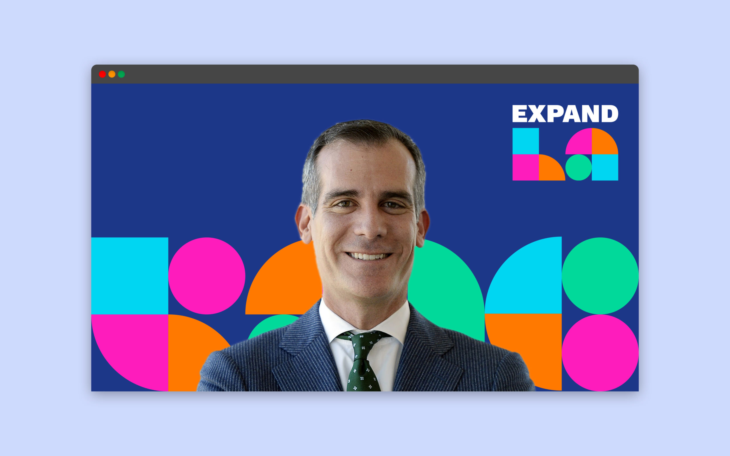 Zoom background for ExpandLA brand designed by Kilter.
