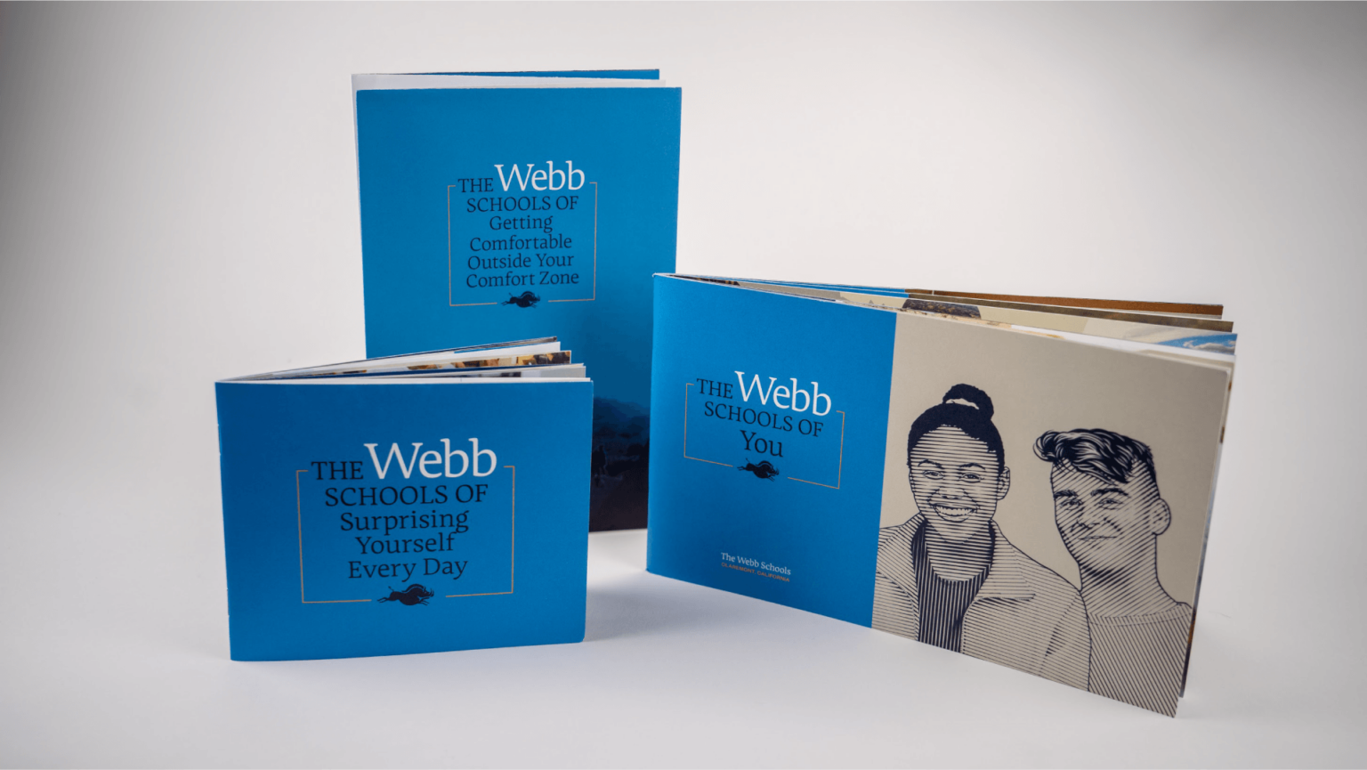 The Webb Schools various printed materials designed by Kilter
