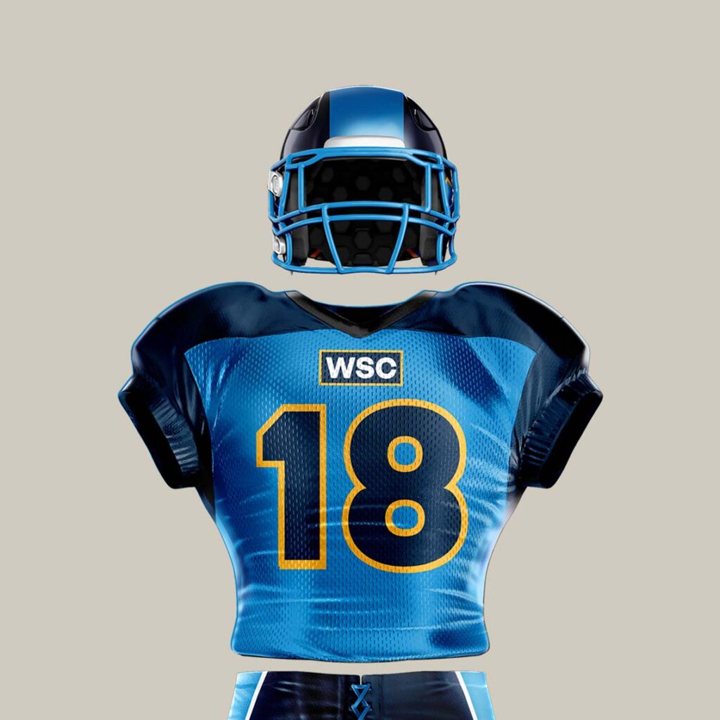 The Webb Schools WSC football uniform designed by Kilter