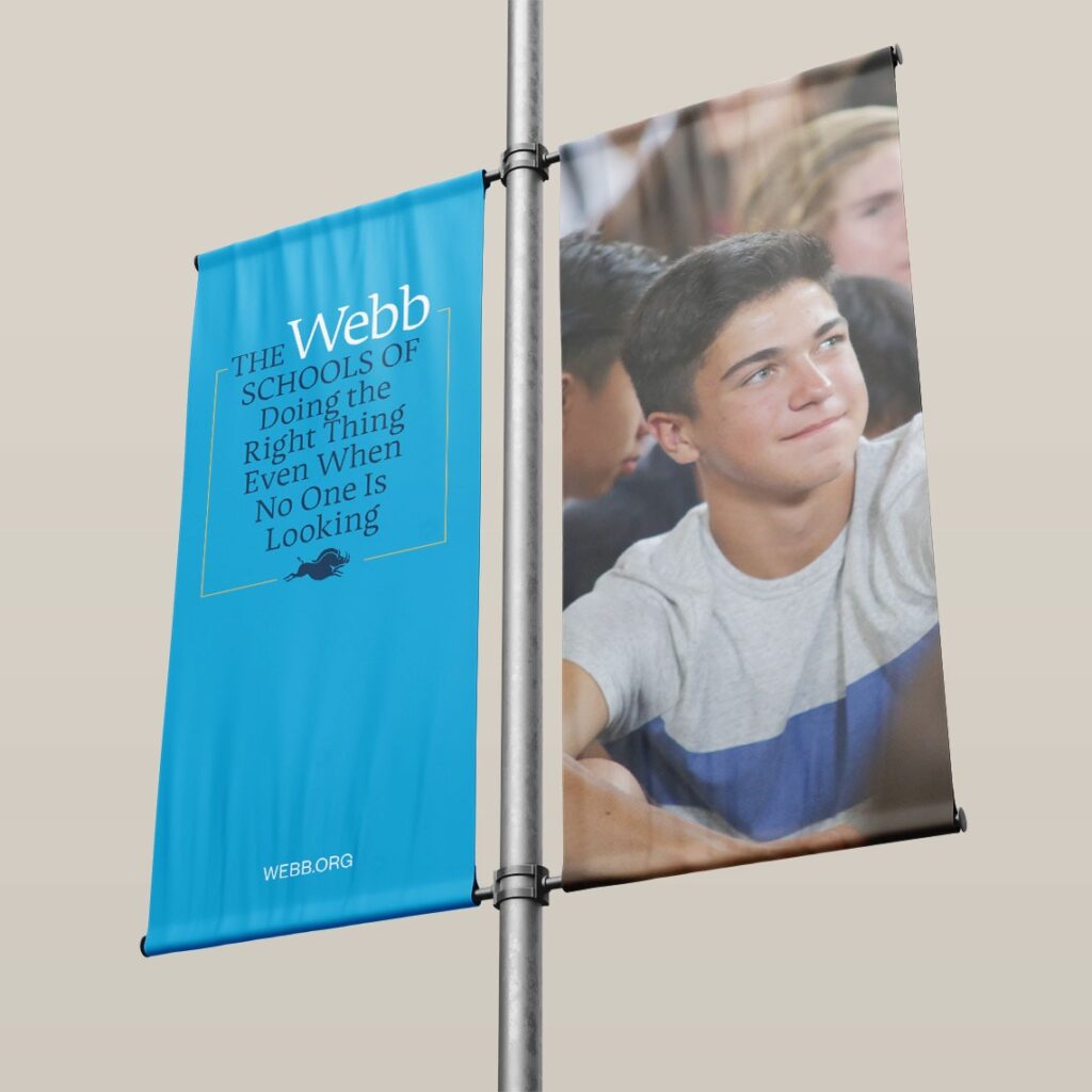 The Webb Schools Banner designed by Kilter