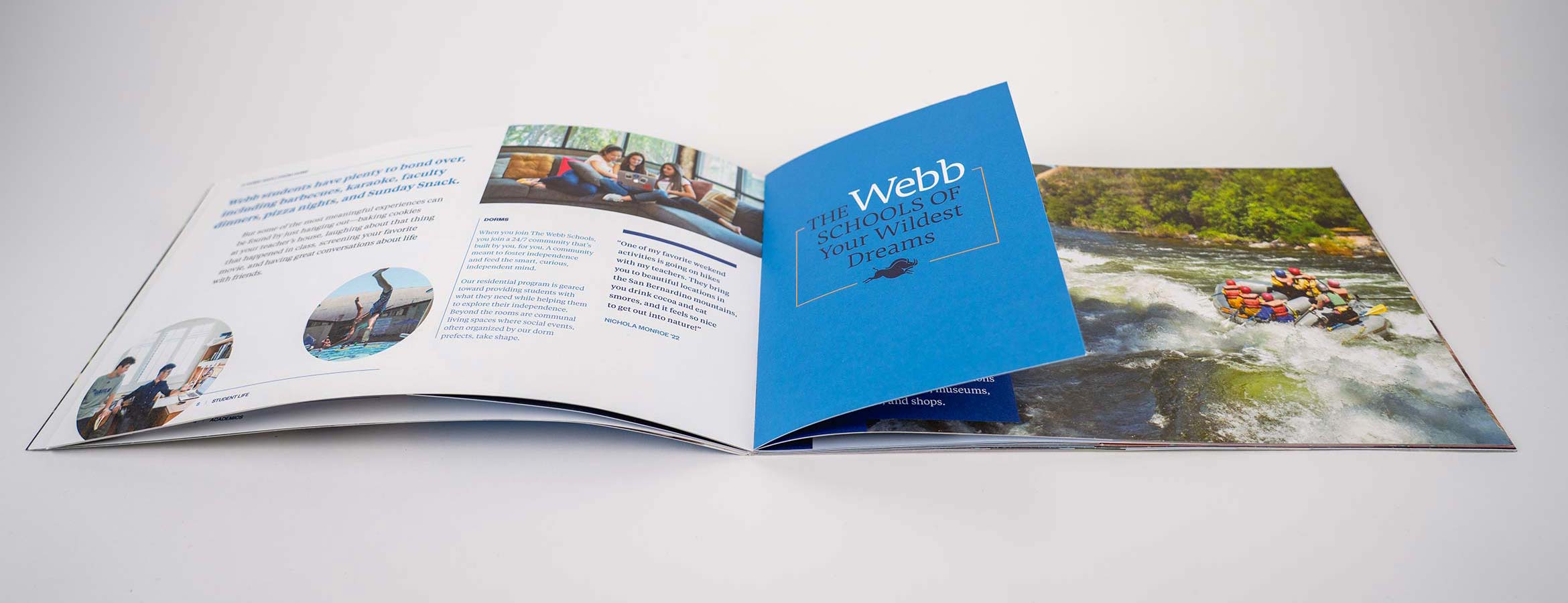 The Webb Schools Viewbook Spread A designed by Kilter