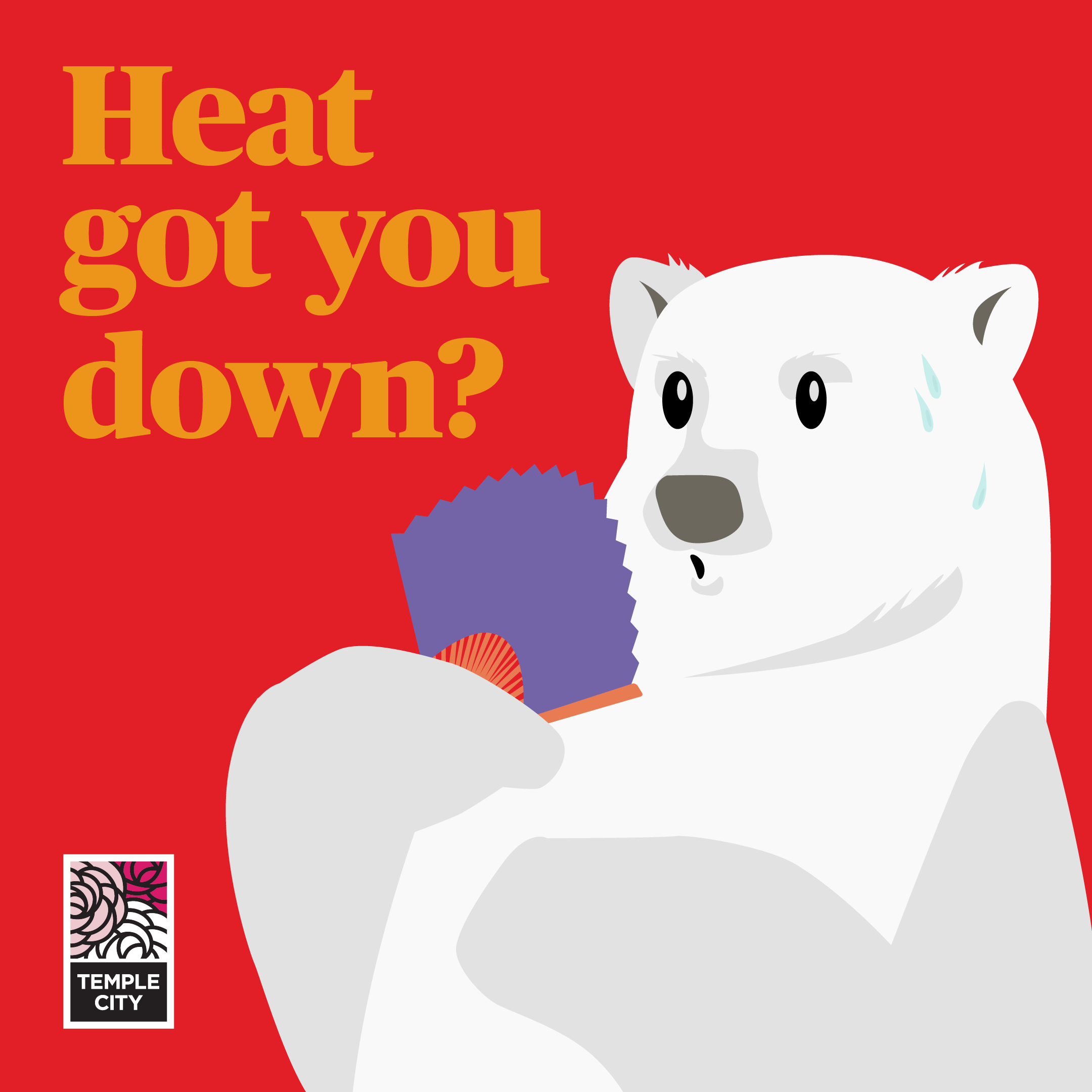 Temple City Cooling Center Polar Bear Graphic designed by Kilter