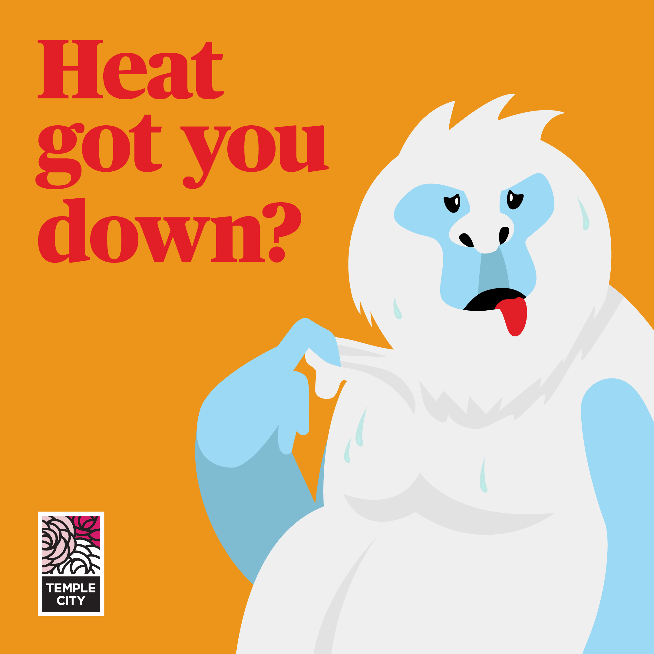 Temple City Cooling Center Yeti Graphic designed by Kilter