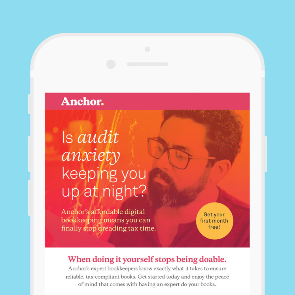 Anchor Audit Anxiety Email designed by Kilter