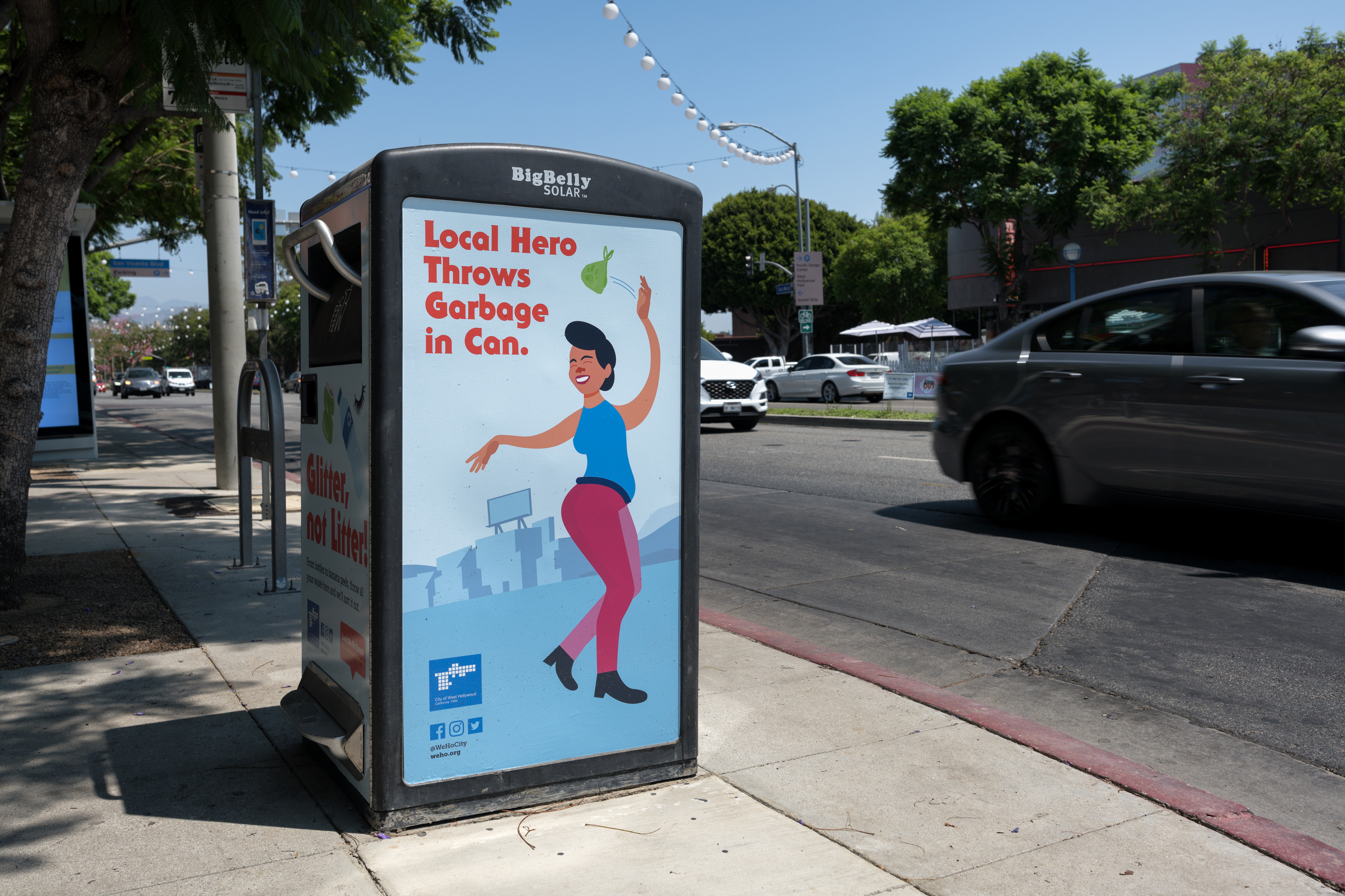 WeHo Connect Campaign Local Hero Bus Shelter Ad designed by Kilter.