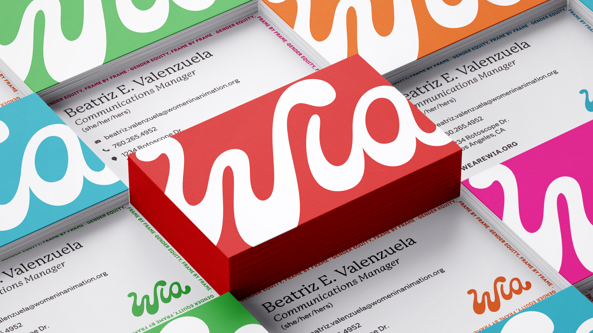 Wia Business Cards Designed by Kilter