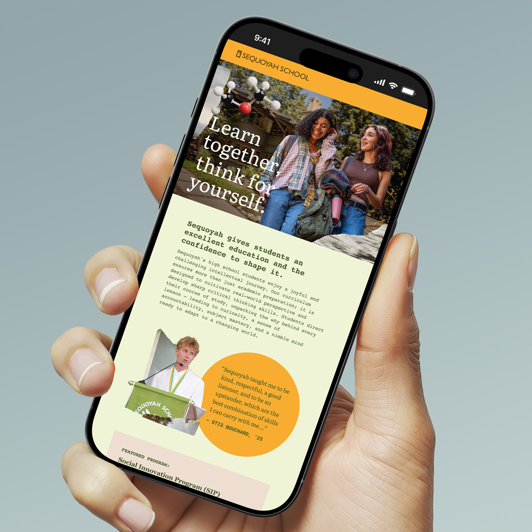 Sequoyah School admission email designed by Kilter