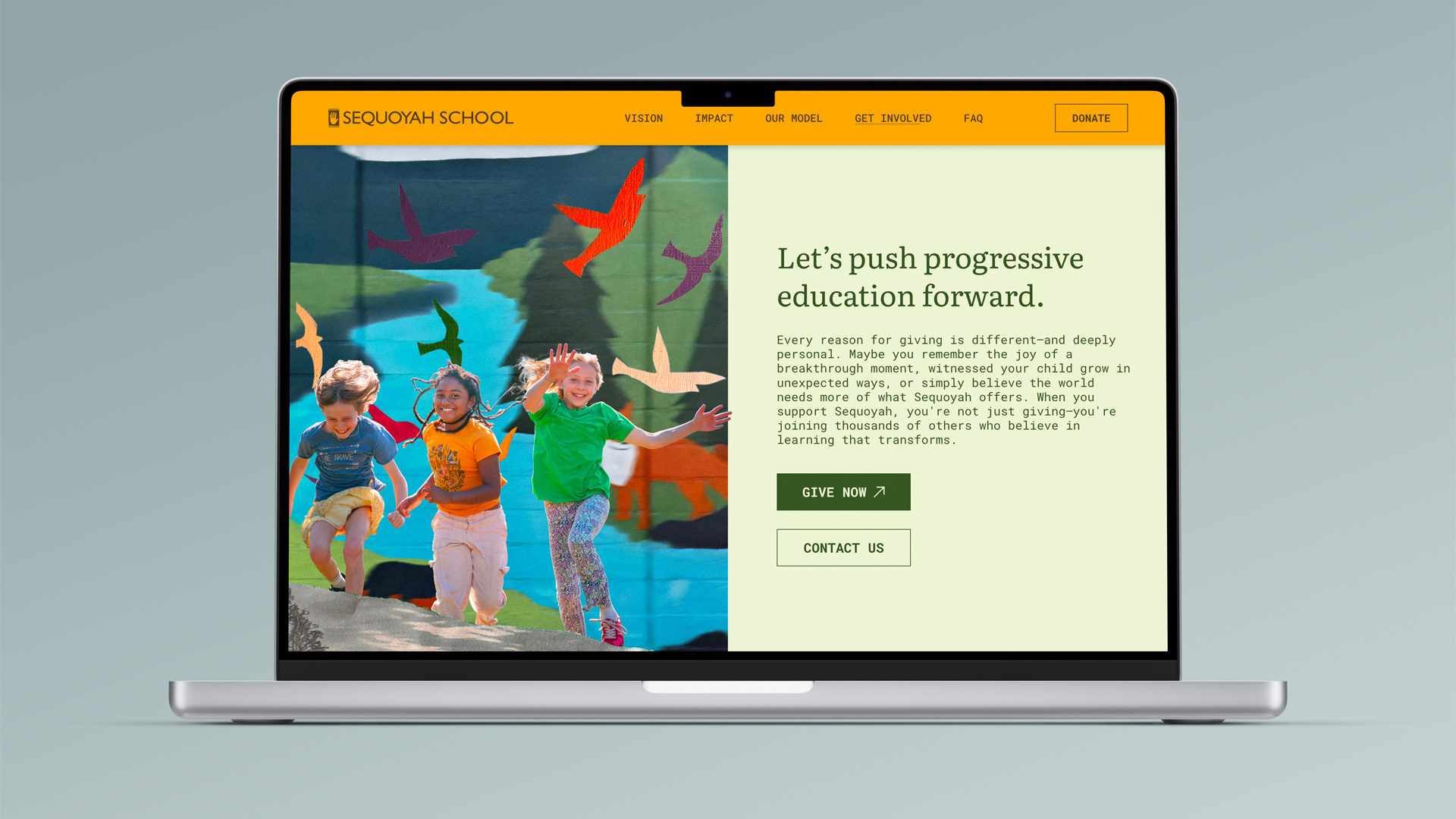 Sequoyah School advancement microsite designed by Kilter