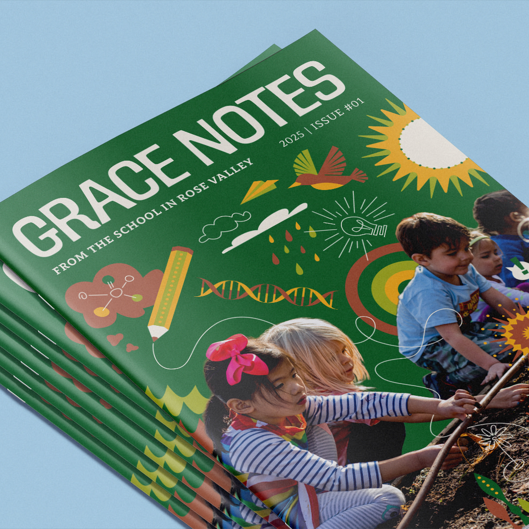 Cover of Issue #1 of Grace Notes, the School in Rose Valley's, alumni magazine, renamed by Kilter. 