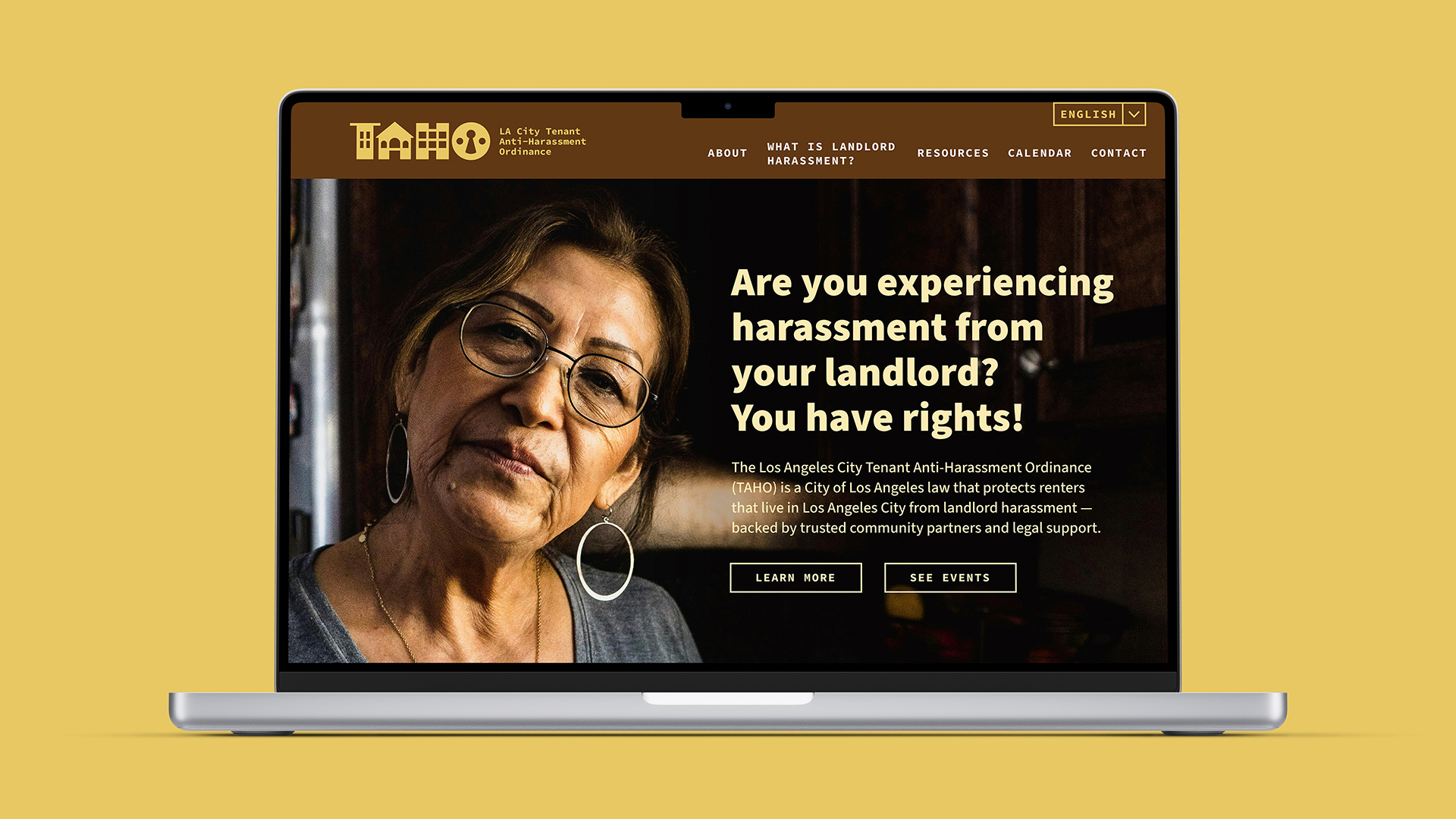 LA City Tenant Anti Harassment Ordinance (TAHO) website designed by Kilter