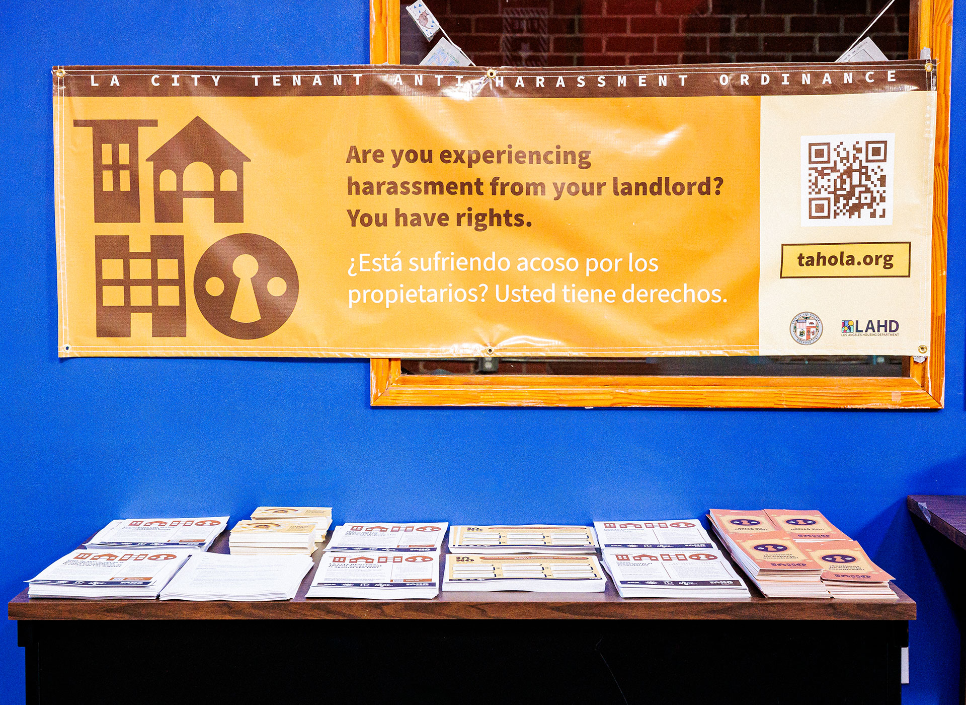 LA City Tenant Anti Harassment Ordinance (TAHO) banner and collateral designed by Kilter